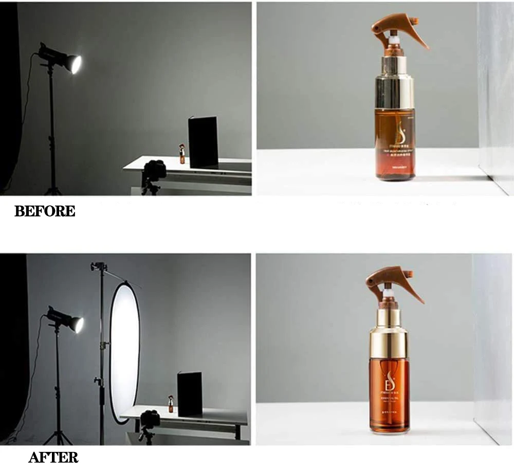Photography Reflector 60x90cm Reflector Photography Light Diffuser Translucent Portable Oval Camera Light