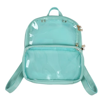 

New Transparent Backpack Female Student Bag Mobile Phone Purse Breathable Jelly Package