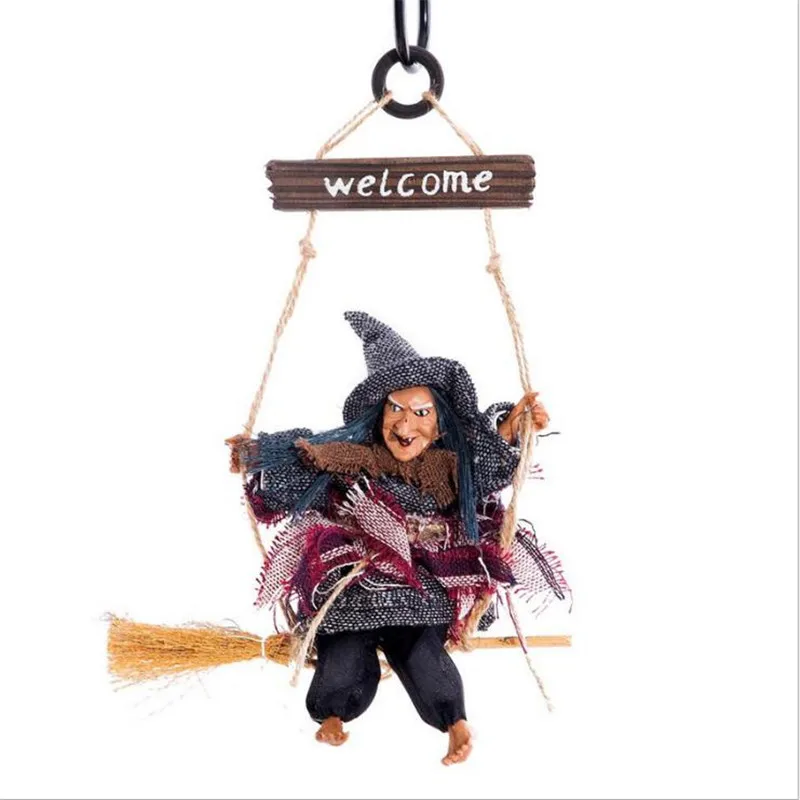 Halloween Arrangement Ghost Decors Festival Bar Decorations Scary Hanging Ghost Flying Witch Pendants Party Horrorible Ornaments - Цвет: As photo show