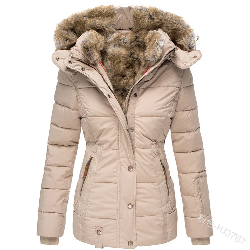 WEPBEL Winter Warm Coats Women Wool Slim Double Breasted Wool Coat Winter Jacket Women Fur Women's Coat Jackets