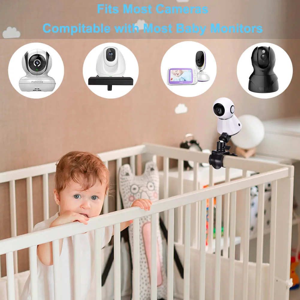 Puseky baby monitor Mount вращающийся на 360 градусов стабильный кронштейн для крепления камеры baby monitor Стабилизатор камеры черный