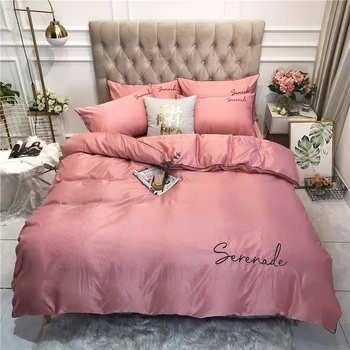 

Modern Bright Color Duvet Cover Set Ultra Soft Wash Silky Bedding Set Bedsheet Set With 2 Pillowcases Twin Queen King Size 4Pcs