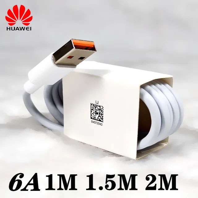 Huawei P50 Charger cable 6A  66W Supercharge Type C cable For Honor V20 30 PRO NOVA 7 P30 40 Pro mate 40 + pro 30 1