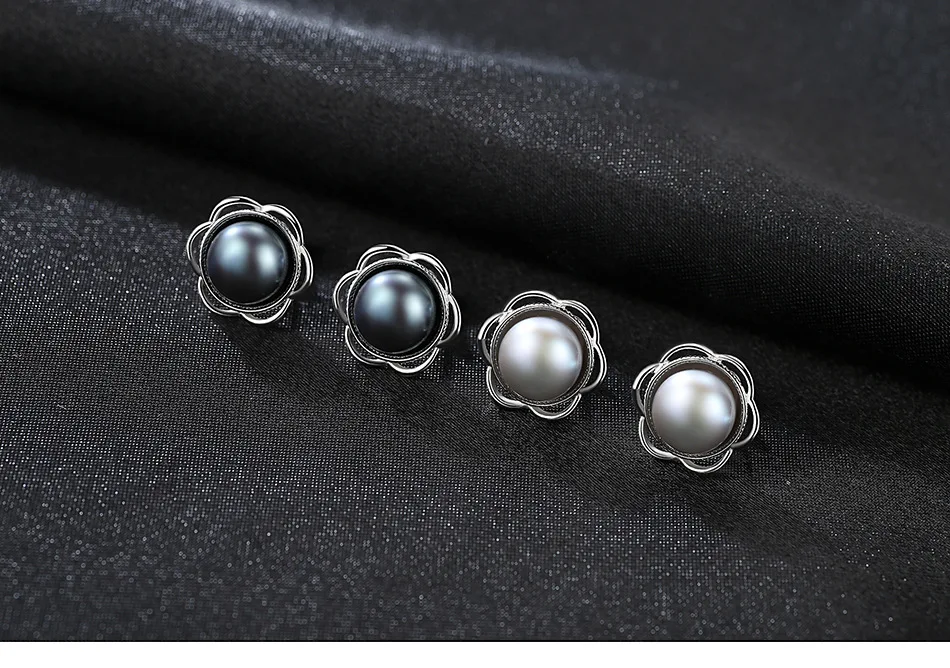 

S925 sterling silver pearl earrings wild lady earrings LBM77