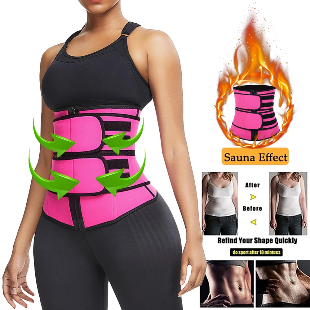 shapewear for women Neoprene Sauna Shaper Waist Trainer Corset Sweat Slimming Belt for Women Weight Loss Compression Trimmer Workout Fitness shapewear shorts