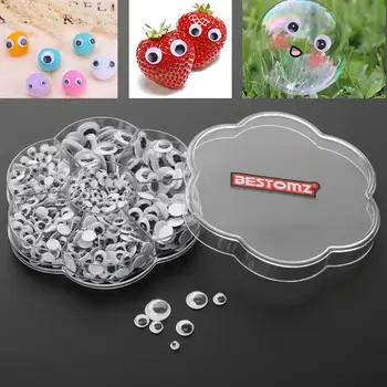 

BESTOMZ 700 Pieces Wiggle Googly Eyes Self-adhesive DIY Scrapbooking Crafts Toy Accessories with Assorted Size (Black & White)