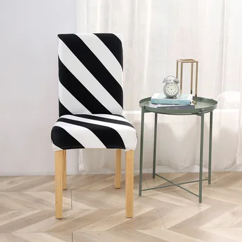 

Stretch Seat Chair Covers Printed Elastic Chair Cover Spandex Slipcovers For Dining Room Wedding Banquet Hotel Office Chair