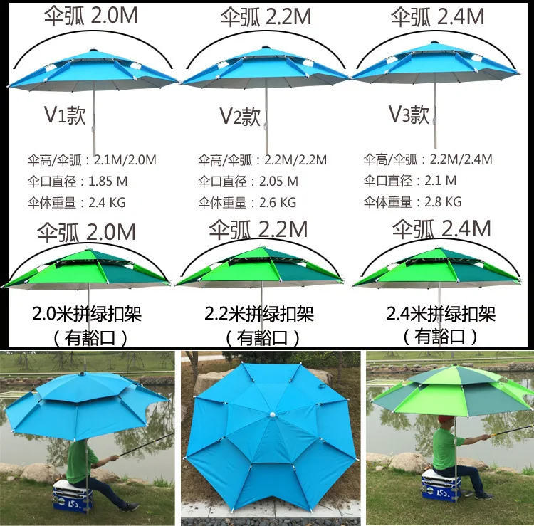 2 м пляжный складной зонт для рыбалки открытый непромокаемый солнцезащитный крем анти-УФ солнцезащитный тент Кемпинг Тент портативный из водонепроницаемого брезента HW184