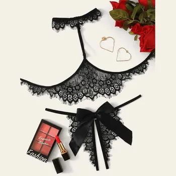 

Women Sexy Lingerie Corset Lace Porno Underwire Racy Muslin Sleepwear Sexy Underwear Erotic Babydoll Mujer Tops+Briefs Plus Size