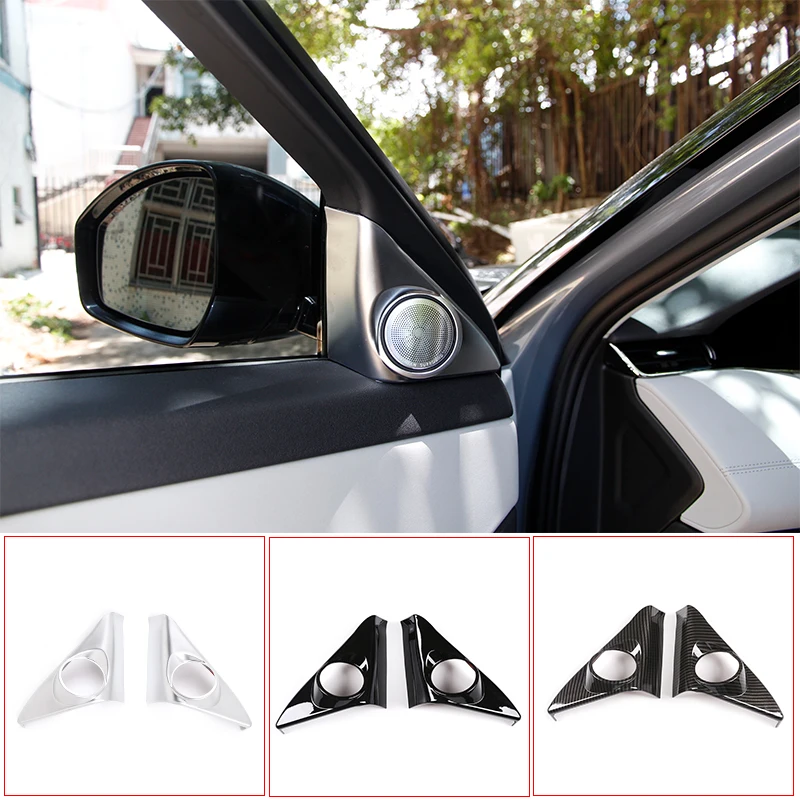 

For Land Rover Range Rover Evoque 2020 ABS Carbon Fiber Audio Speaker Tweeters Cover Trim Car Accessories 2 Pcs