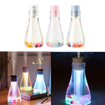 

500mlWishing Bottle Humidifier Air Purifier Aroma Essential Oil Diffuser for Home Car Mist Maker with LED Night Lamp