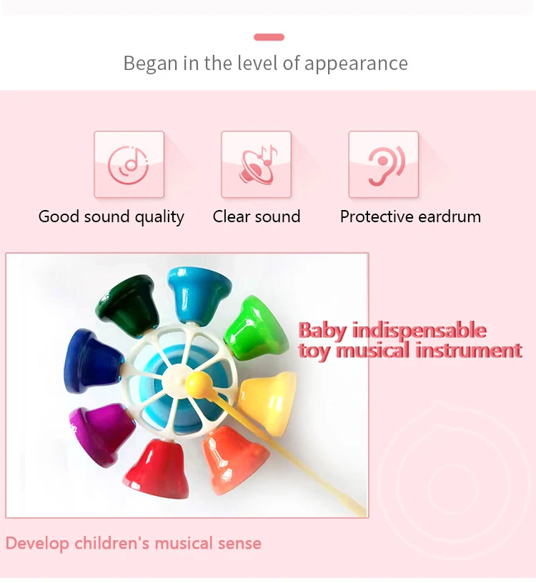 8 Тон Колокольчик детский Orff ударный инструмент мини колокольчик детская игрушка красочный обучающий инструмент для раннего ребенка