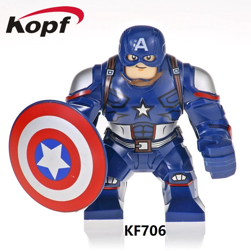 

Single Big Size KF706 Legoing Marvel Series Avengers Toy For Children Building Blocks Captain America Kid Toy Kit Gift Legoings