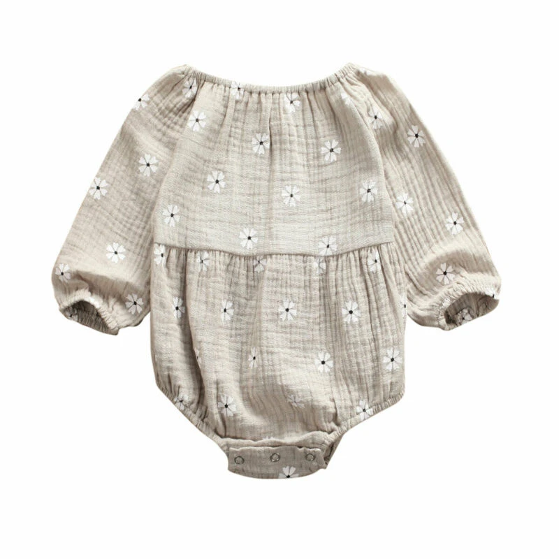 baby girl linen romper