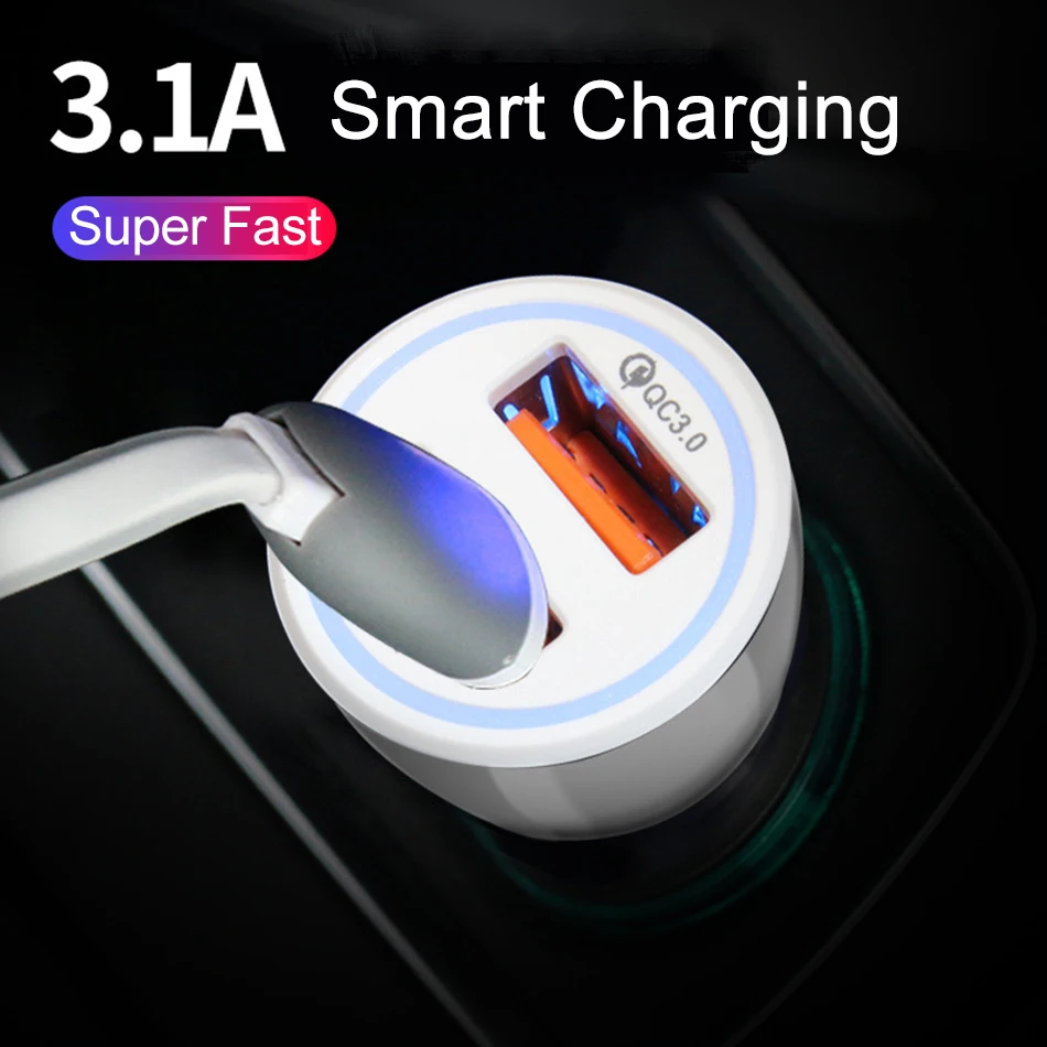 Автомобильное зарядное устройство Mini с двумя USB портами для Xiaomi Mi9 Mi8 mi 8 9 A2 lite Redmi