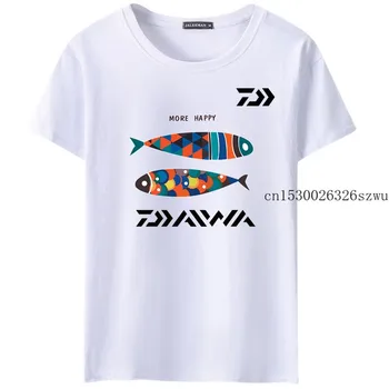 

Daiwa Fishing T-Shirts Jersey Short-sleeve Cotton Fishermen Angling Carp Trout Bass Lure Anti-UV Quick Dry Breathable Clothing