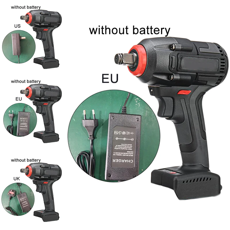 

electric rechargeable 128VF Wireless Impact Brushless Key 520 N. m Torque 1/2 inch Socket Wrench for DIY