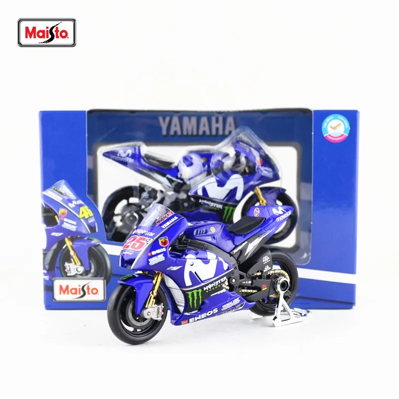 Оригинальная Авторизованная модель мотоцикла Maisto 1:18 Yamaha 2018 Champion Team Racing Silvardo из