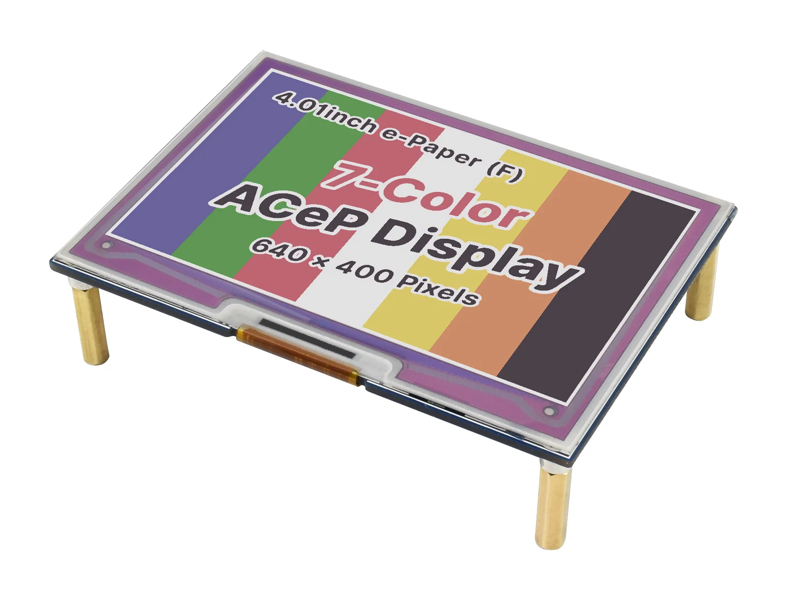 Waveshare 4,01 Zoll Colorful E-Papier E-Ink-Display Hoed Voor Raspberry Pi, 640 × 400 pixel, Acep 7-Kleur, Spi-interface