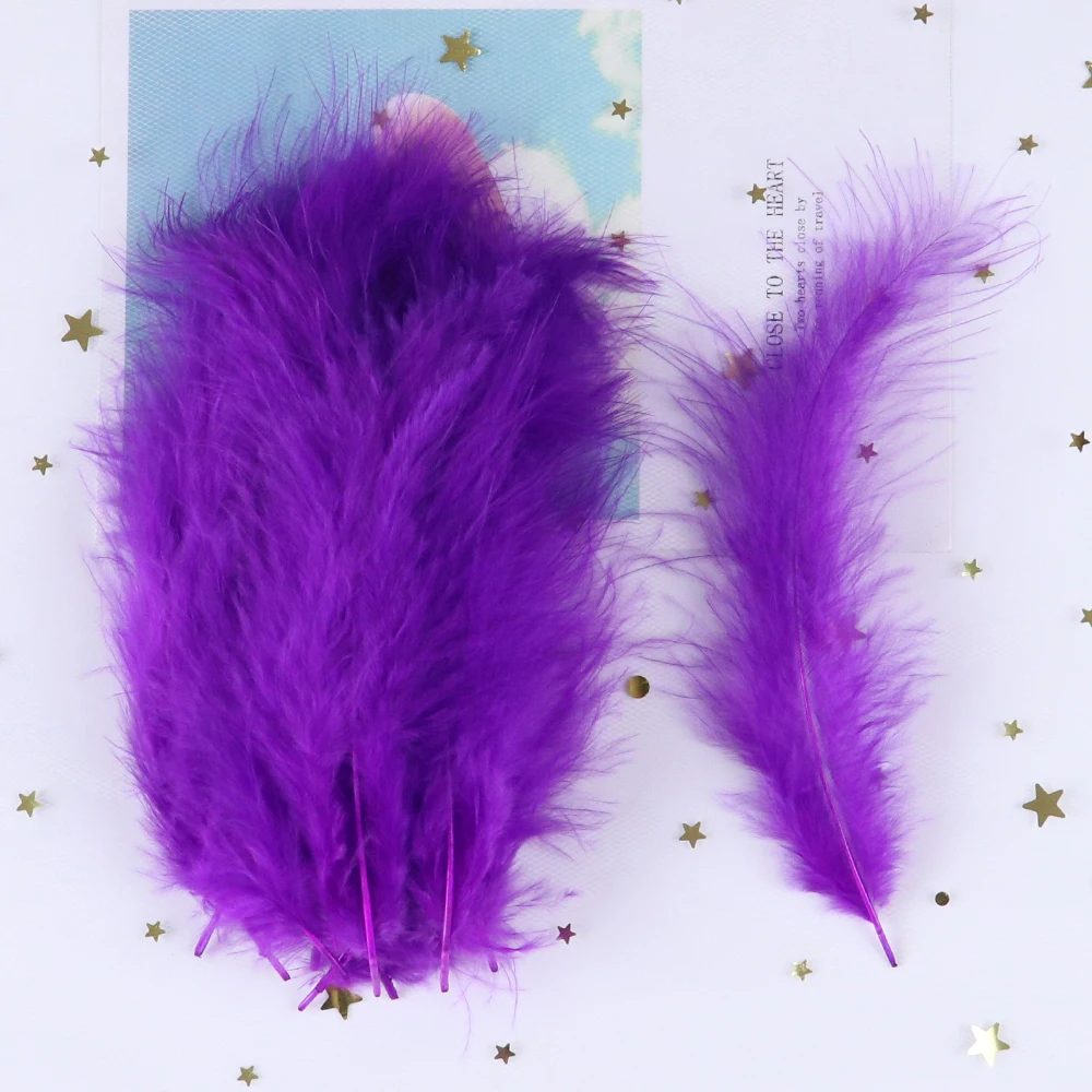 Turkey Feathers Fluffy Marabou 10-15cm Natural For Crafts Jewelry Making Wedding Party Decorative Dream Catcher