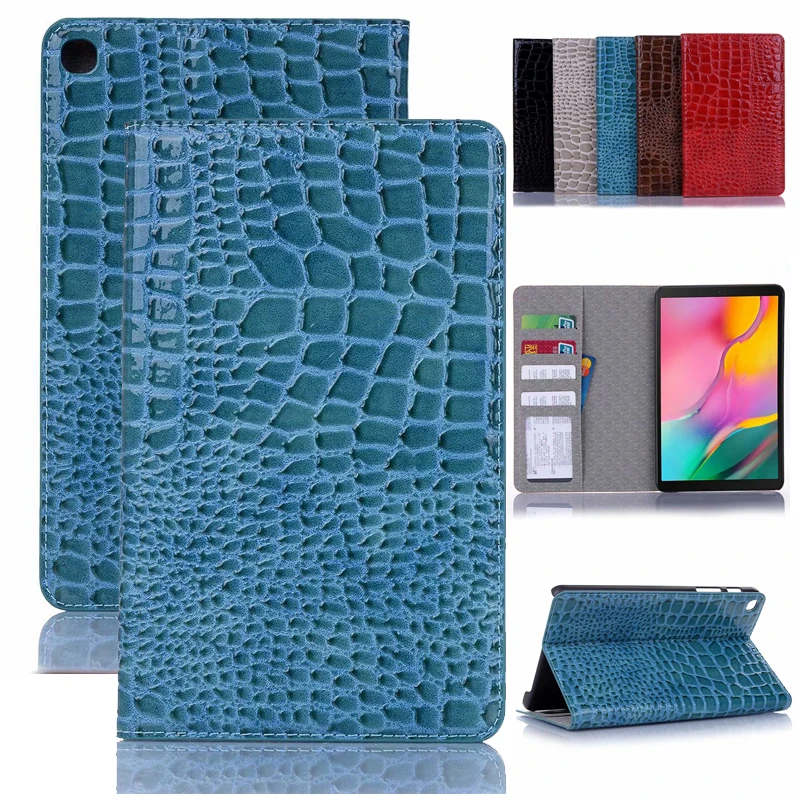 Luxury Crocodile Coque for Samsung Galaxy Tab A 8.0 T290 T295 2019 Case PU Leather Card Slot Funda For Samsung T290 Luxury Case