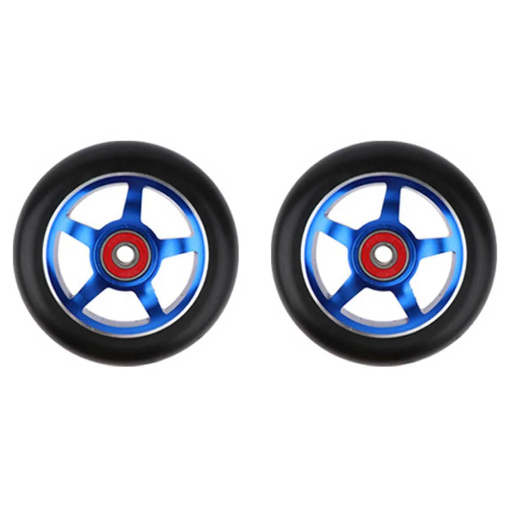 1pcs 100mm Replacement Push/Kick/Stunt Scooter Wheels with Bearings & Bushings Scooter Parts Accessories