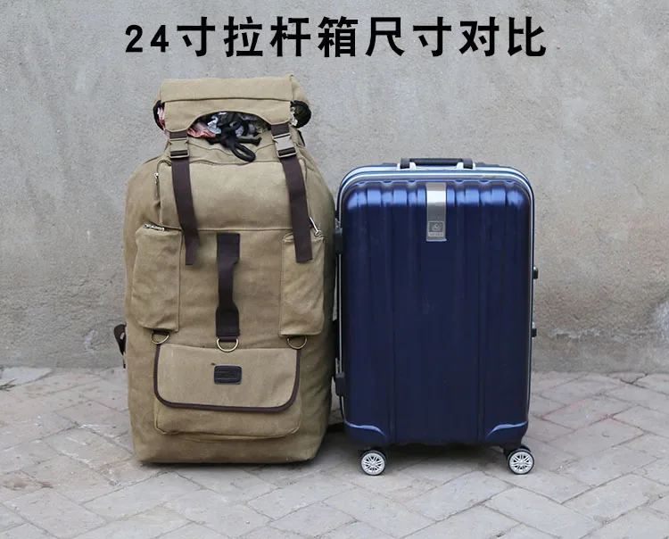 110 литров большой емкости толстый холщовый рюкзак мужской большой рюкзак на большие расстояния дорожное стеганое одеяло на открытом воздухе альпинистская сумка