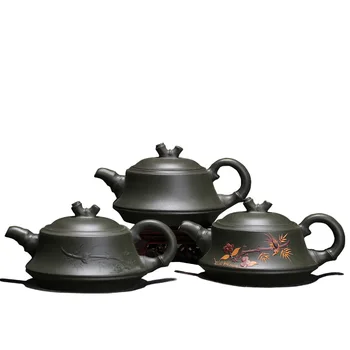

230ML yixing teapot zisha tea pot handmade mud lv kettle handpainting kung fu pot purple clay drinkware suit puer tieguanyin