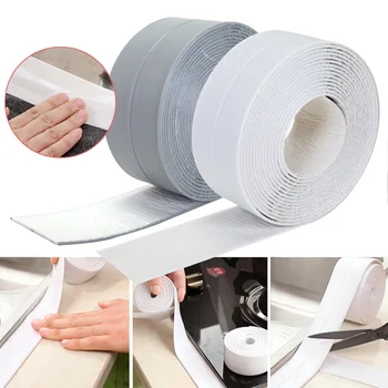 

3.2mx38mm Bathroom Shower Sink Bath Sealing Strip Tape Caulk Strip Self Adhesive Waterproof Wall Sticker for Bathroom Kitchen