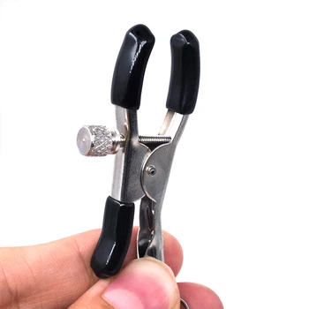 Rubber-tipped Labia Spreader BDSM Bondage Game PU Leather Clitoris Clips Wrap Around Thighs Vagina Stimulator Nipple Pussy Clamp 3