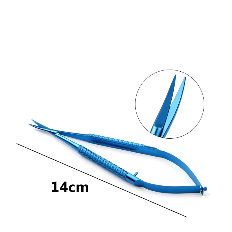 Titanium 12.5cm-18cm Dental Ophthalmic Micro Cornea Scissors Surgery Instrument