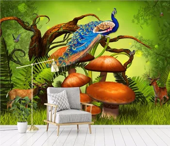 

CJSIR Custom Wallpaper 3D TV Background Wall Mysterious Original Forest Animal Theme Space Background Walls 3d Wallpaper Decor