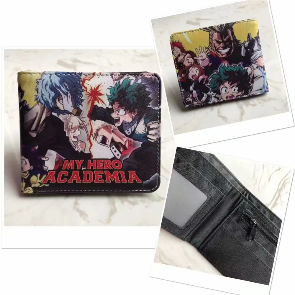 Аниме Мой герой Academy кошелек Boku no hero Academy мужской короткий кошелек портмоне студенческий бумажник подарок - Цвет: D