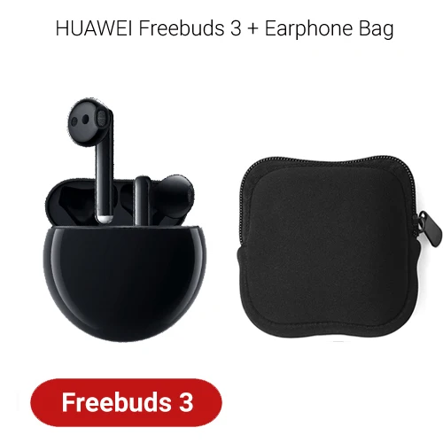 Huawei Freebuds 3 Оригинальные беспроводные наушники huawei Freebuds 3 TWS, bluetooth-наушники с функцией активного шумоподавления, Bluetooth 5,1, управление нажатием, 20 часов - Цвет: Black add bag