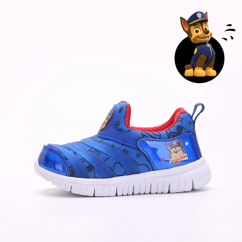 Детская обувь «Щенячий патруль»; модные кроссовки для девочек и мальчиков; Детский Светильник; нескользящая сетчатая дышащая обувь; детская повседневная обувь высокого качества - Цвет: Blue