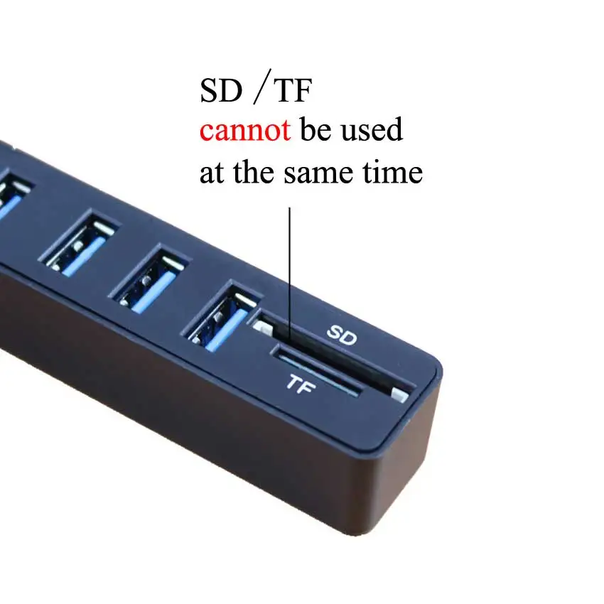 Юйси usb-хаб 2,0 Мульти USB 2,0 концентратор USB Высокоскоростной разветвитель 6 портов Hab устройство для чтения карт SD TF все в одном для ПК Компьютерные аксессуары