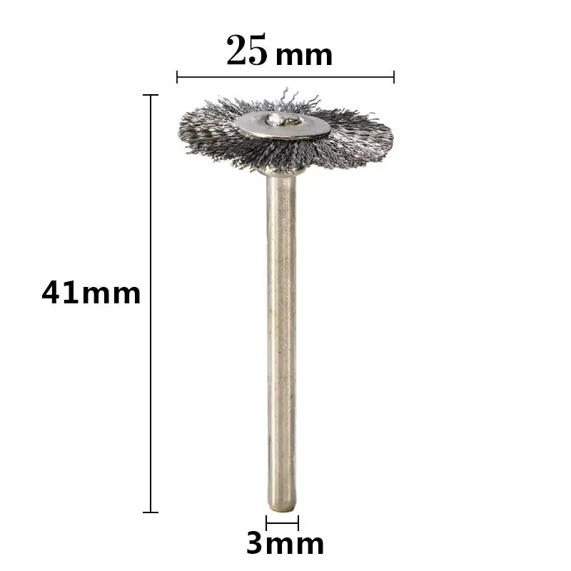 20pcs-25mm-Steel-Wire-Wheel-Brush-Set-For-Metal-Polishing-3-0mm-Shank-Rotary-Brush-for