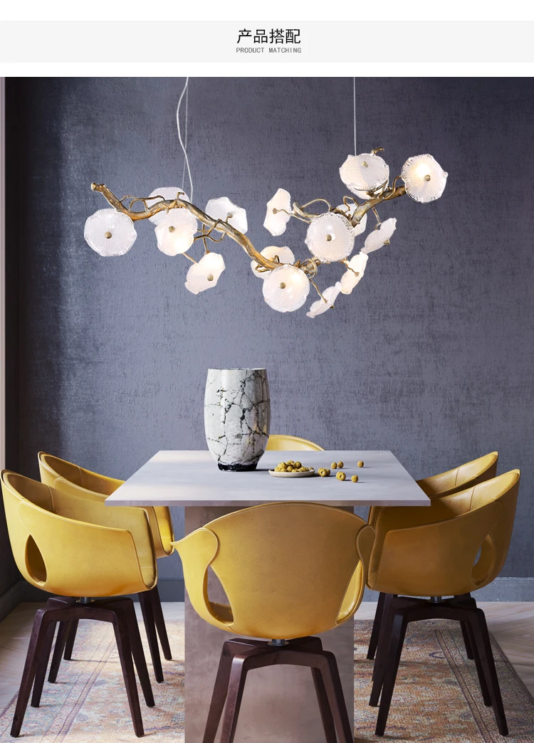 Легкая роскошная люстра медная лампа для гостиной латунная люстра модельная современная люстра в минималистическом стиле лампа для