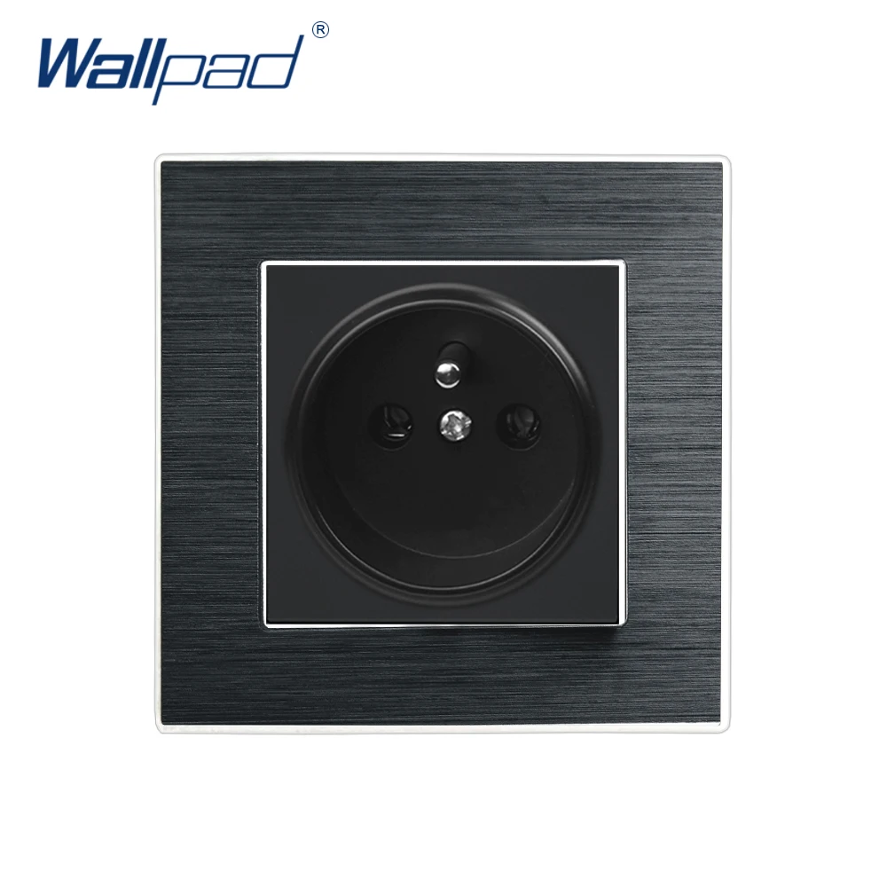 Европейская 2 контактная французская розетка Wallpad роскошная электрическая