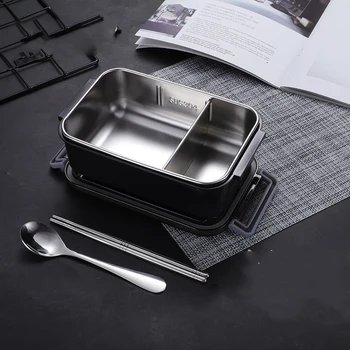 

1100ml 304 Stainless Steel Lunch Box Leakproof Bento Box for Student Large Capacity Children Food Container