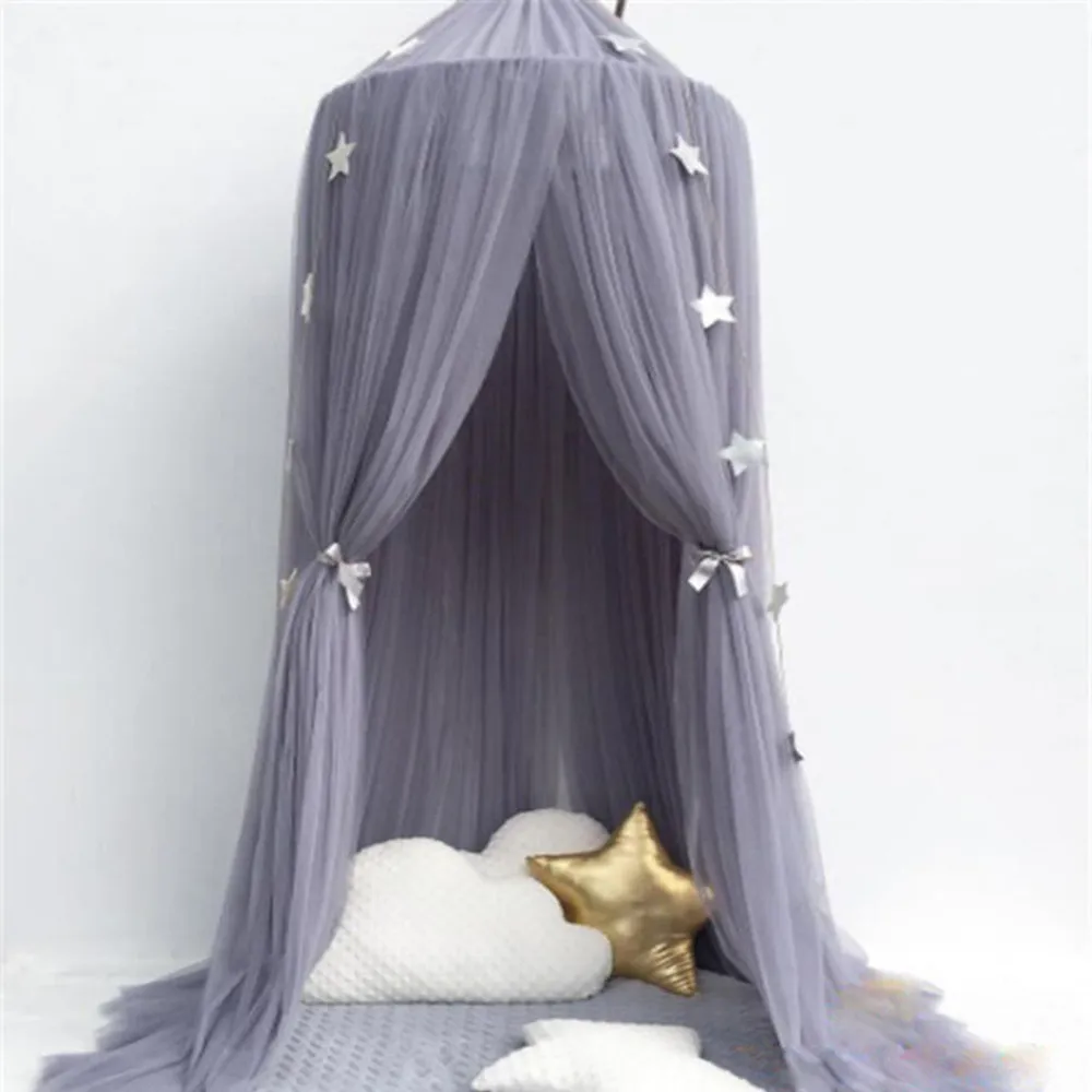 Детская комната Декор фея принцесса москитная сетка Корона круглый экран навес насекомое кровать вуаль сетки сад кемпинг анти-комаров