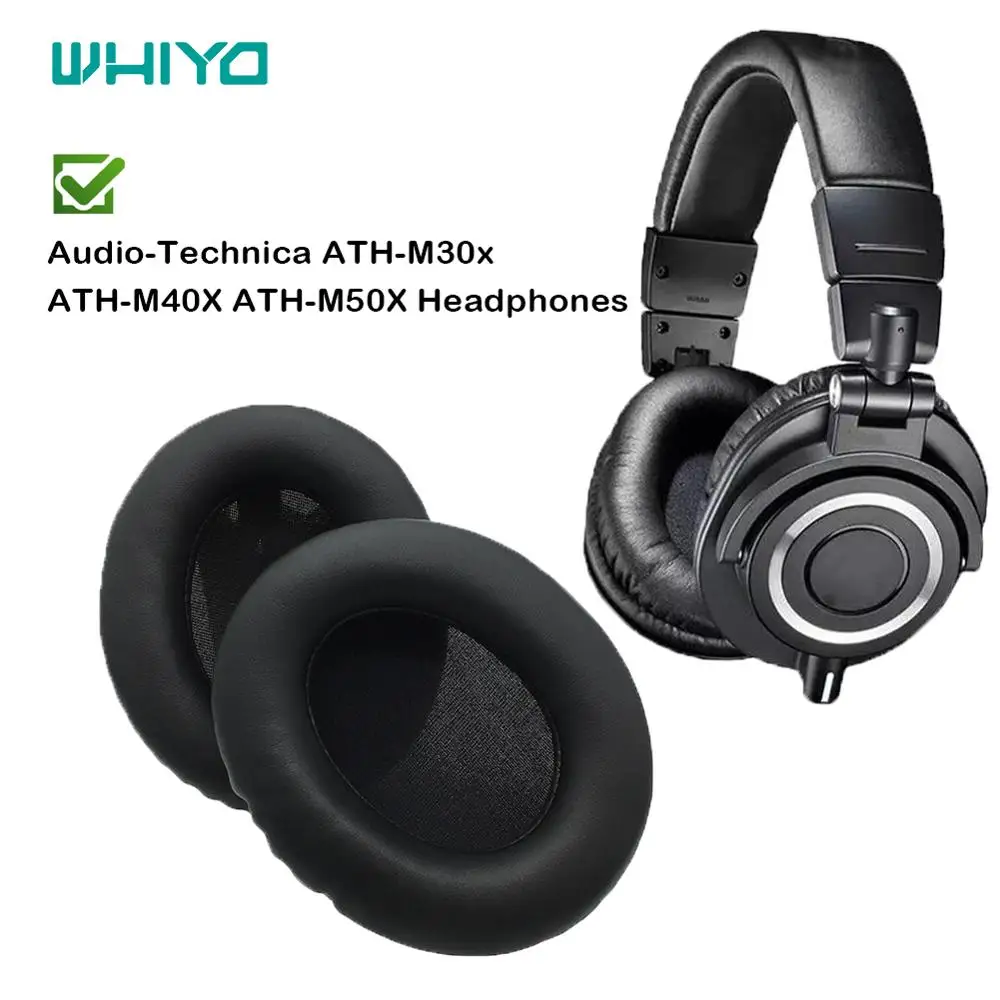 

Whiyo 1 Pair of Ear Pads for Audio-Technica ATH-M30x ATH-M40X ATH-M50X Headset Earpads Earmuff Cover Cushion Replacement Cups
