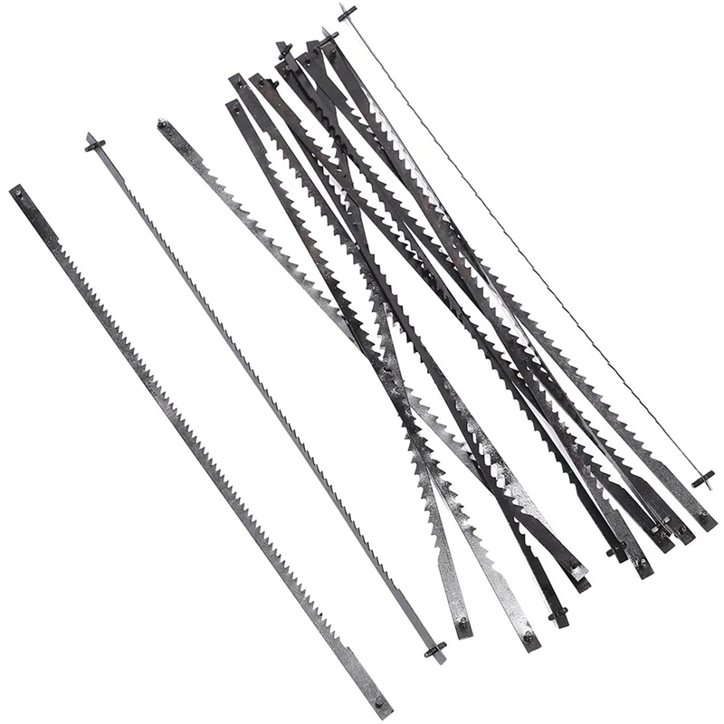 Scroll Saw Blades 12Pcs 5 Inch Pinned Scroll Saw Blades TPI 10/15/18/24 Power Tools Accessories for Woodworking for DIYers