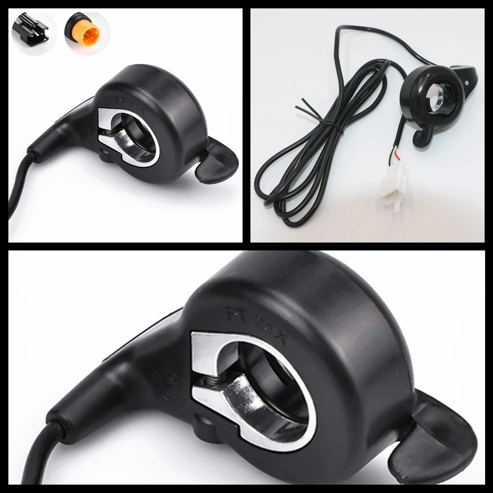 RiToEasysports Impugnatura Acceleratore Per Bici Elettrica - 1 Paio, Connettore Impermeabile 3 Pin, Antiscivolo, 12V-72V