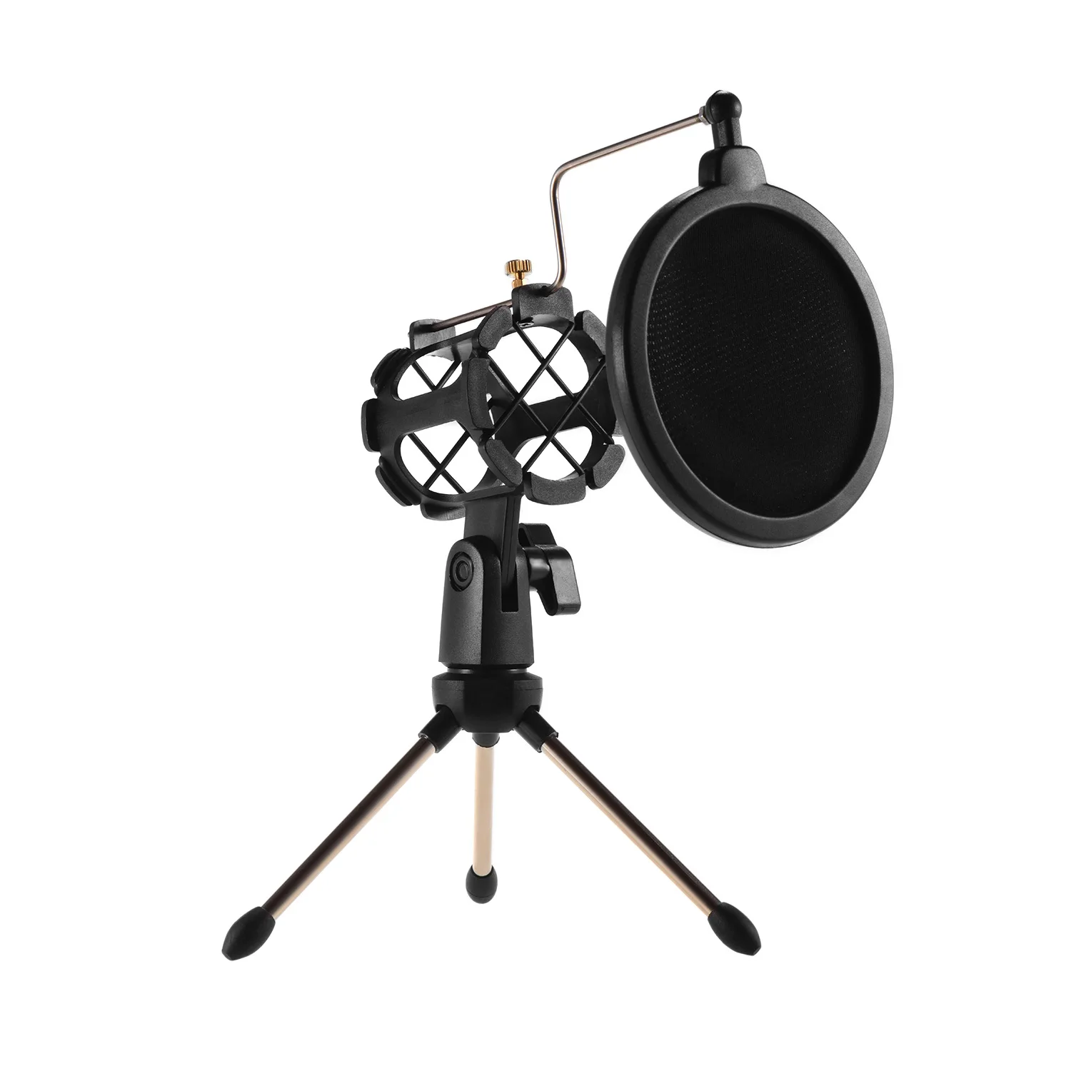 Soporte de filtro Pop para micrófono, Mini soporte de micrófono para escritorio para grabación de estudio, transmisión en línea, reunión de chat