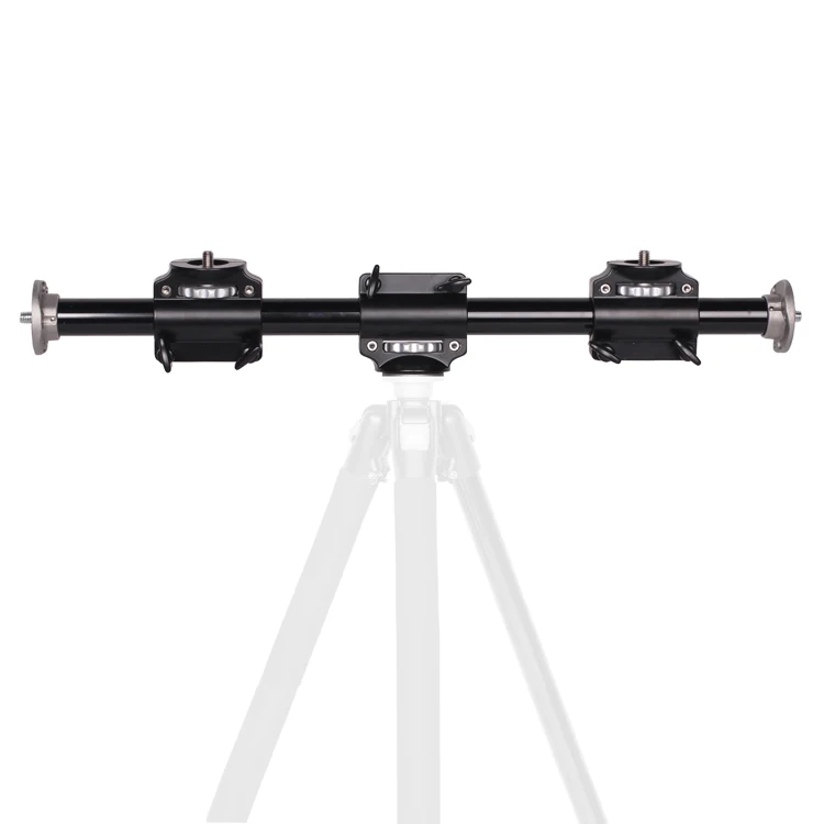 

3/8 Screw Four Head Mounts Cross Arm Support Tripod Rock Solid Cross Bar Side bracket Holder for Photo Studio Camera Light