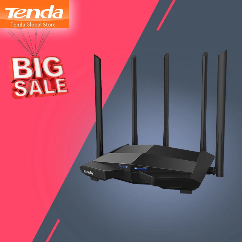 

Hot Tenda AC11/AC7 Gigabit Dual Band 12AC Wireless Wifi Router WIFI Repeater 5*6dBi High Gain Antennas,Wider Coverage Easy setup