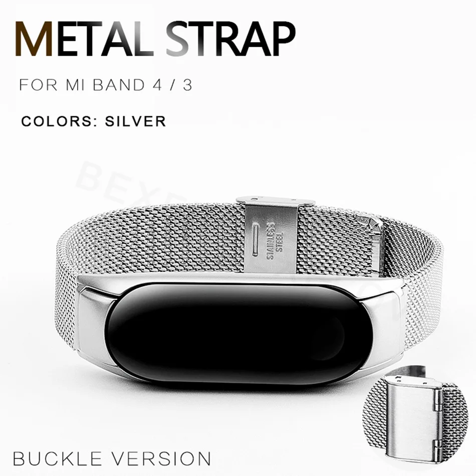 Протектор/браслет mi band 3 4 ремешок для Xiaomi mi band 4 3 браслет/ремешок для mi Band 4 3 ремешок металлический/нейлоновый браслет ремень - Цвет: Buckle 018O