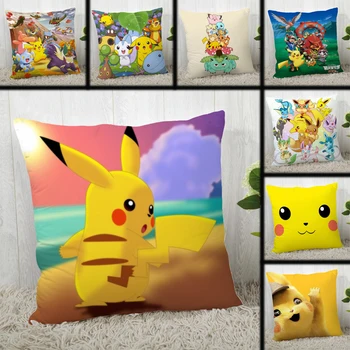 

Custom Pokemon Pikachu Pillowcases Zipper Custom Pillow Case Pillowcase Cover 45*45cm