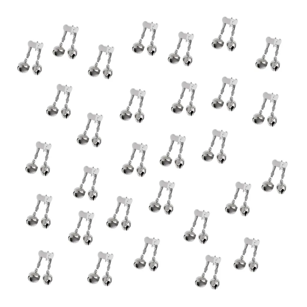 

30Pcs Fishing Rod Bite Alarm Twin Bells Rod Tip Alert Ring Bell Clip On Rod